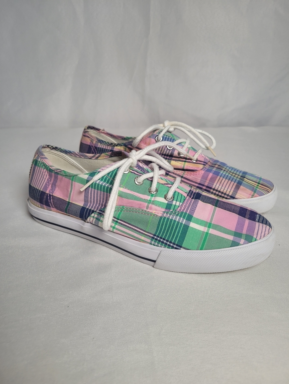 Polo Ralph Lauren Plaid Canvas Shoes Women's Size 6